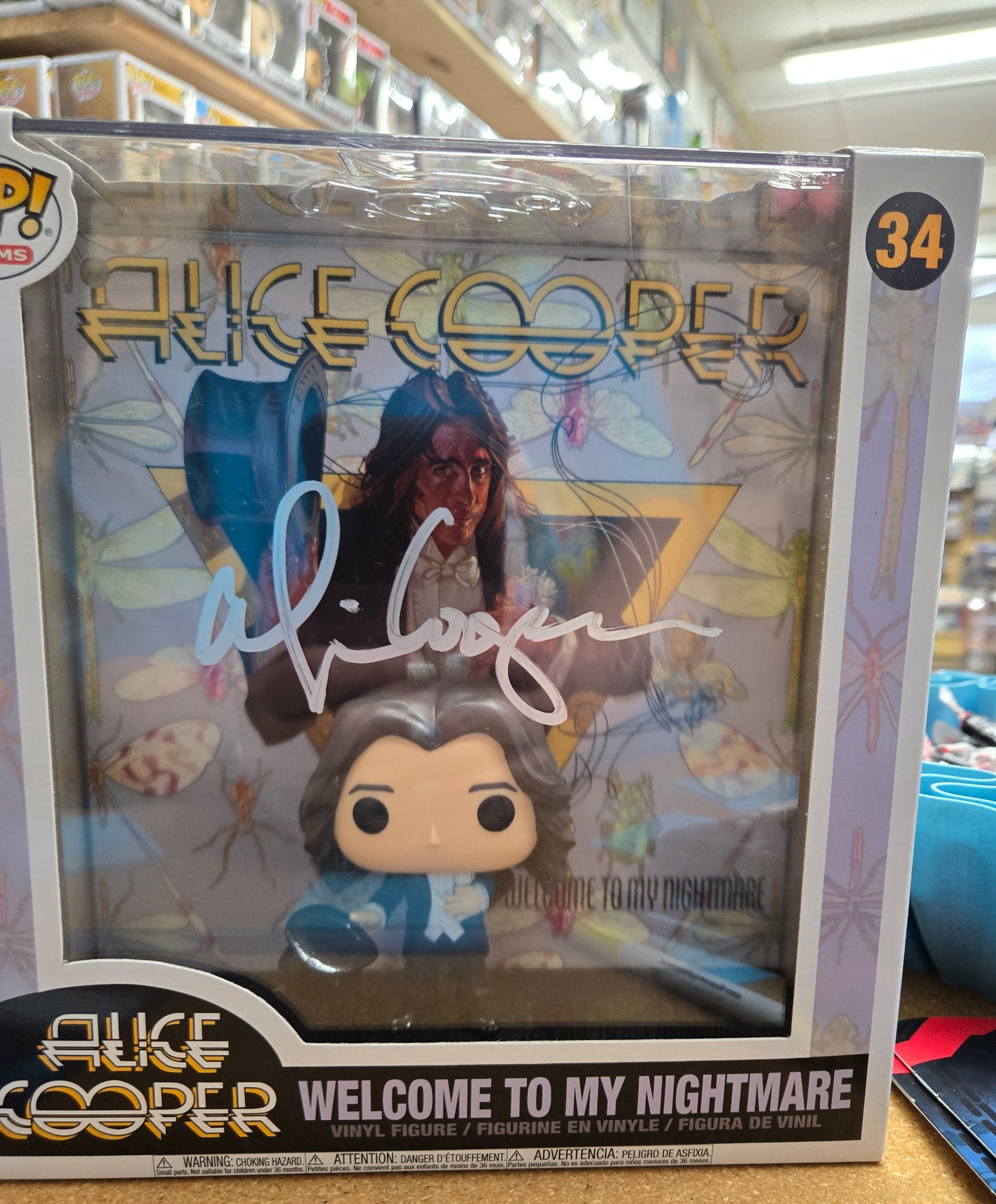 Alice Cooper Funko 34 Autographed..