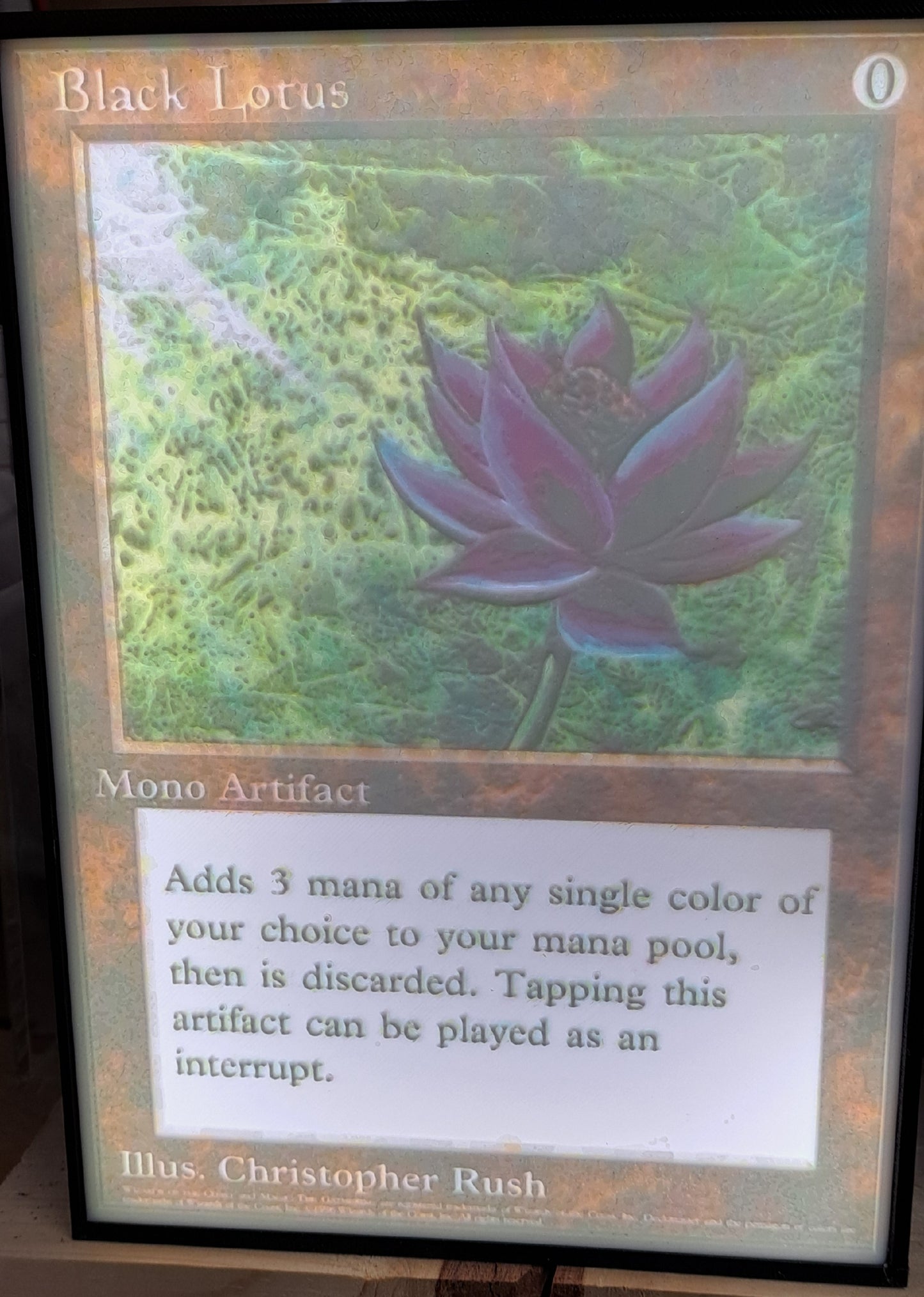 3D Printed Magic the Gathering Black Lotus Card Light Box