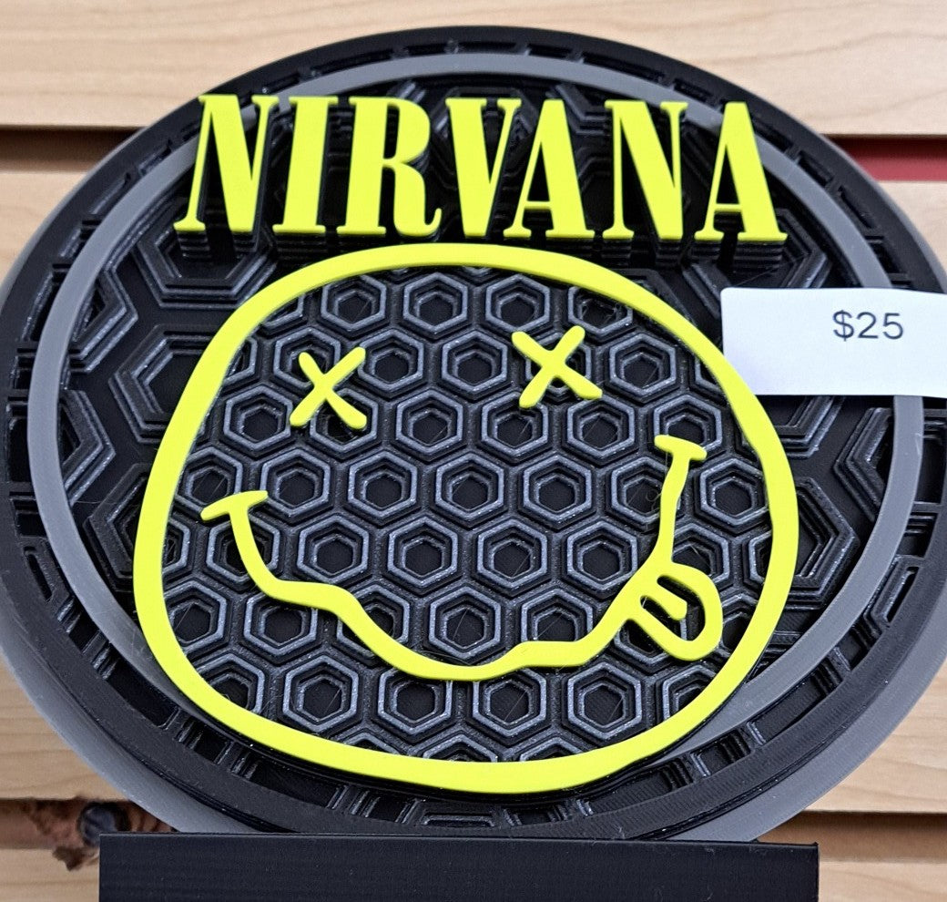 Nirvana Logo 3D Printed Dimensional Mosaic
