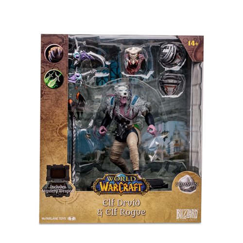 World of Warcraft Wave 1 1:12 Figure - Elf Druid & Elf Rogue (Common).