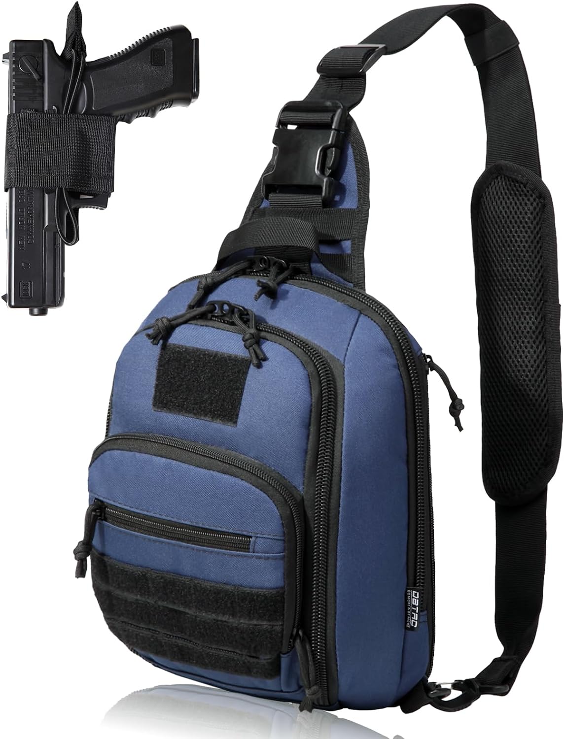 DBTAC Tactical Sling Bag Compact Chest Pack Small, Full Size Concealed Carry Shoulder Bag for Range, Travel, Outdoor Sports