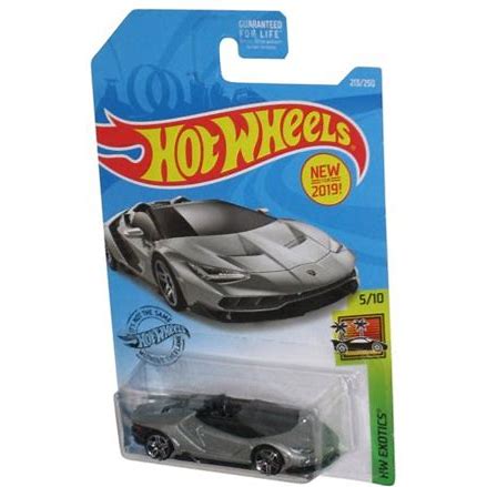 Hot Wheels HW Exotics (2019) Silver '16 Lamborghini Centenario Roadster Car 213/250