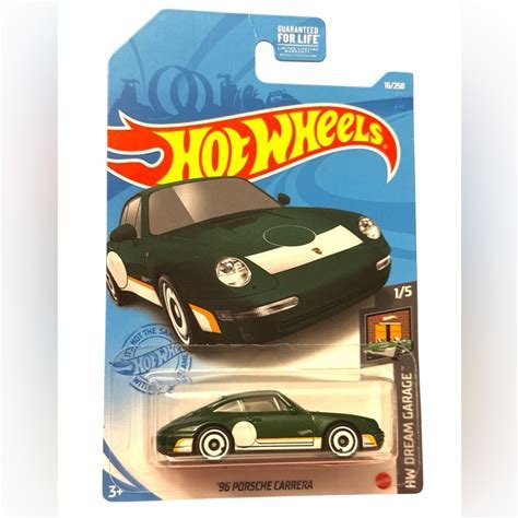 Hot Wheels Other | Nwt Hot Wheels '96 Porsche Carrera Die-Cast Car | Color: Green/White | Size: (Copy)
