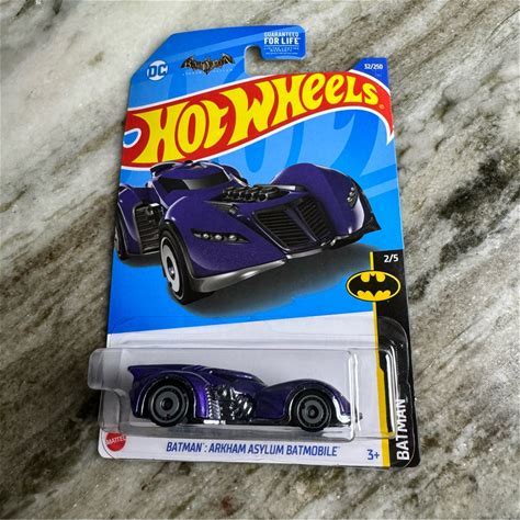 Mattel Toys | Batman: Arkham Asylum Batmobile - Hot Wheels - 2022 | Color: Purple | Size: 1/64