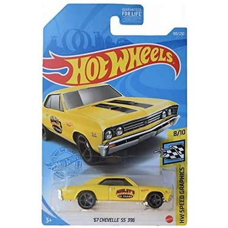 Hot Wheels 67 Chevelle SS 396 HW Speed Graphics 8/10 Yellow 183/250