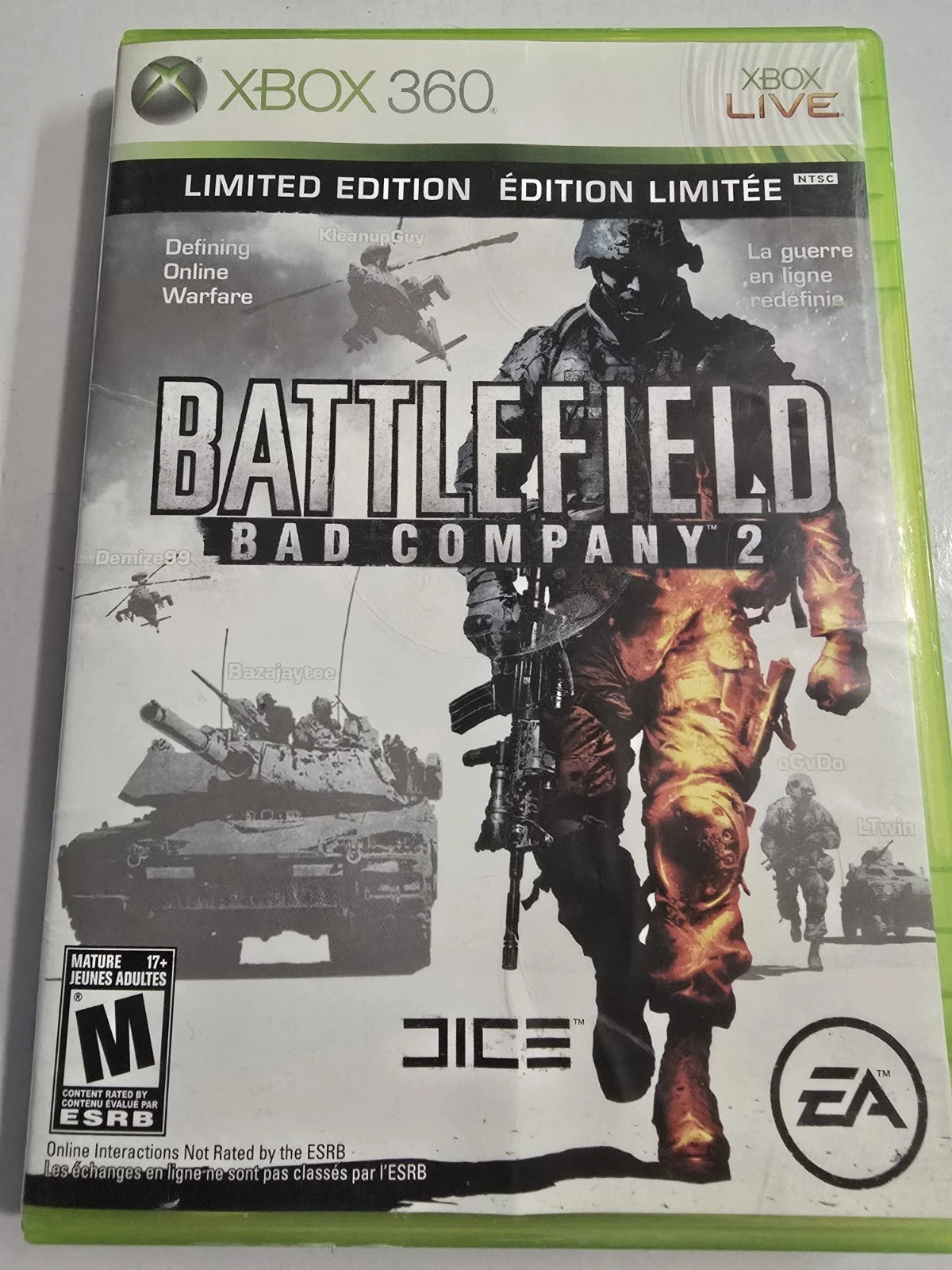 xbox 360 battlefield bad company 2 no manual