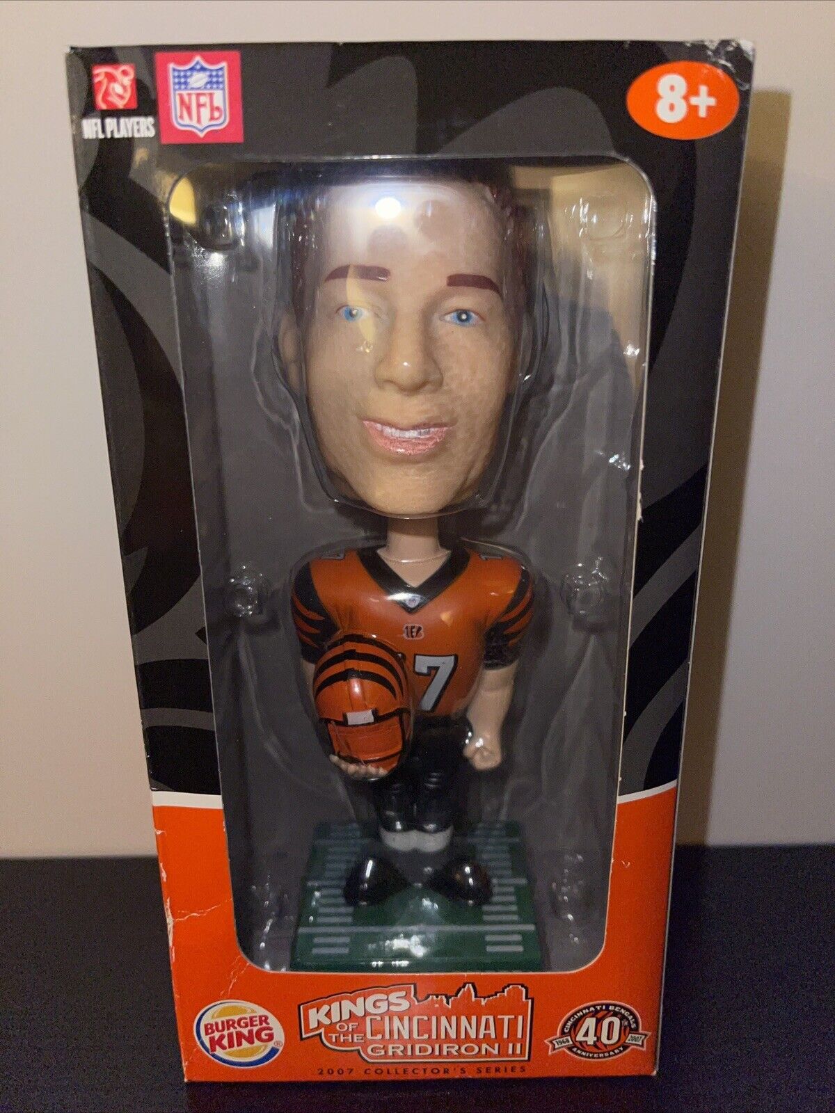 Cincinnati Bengals Bobblehead Shayne Graham Burger King 2007 Original Box.