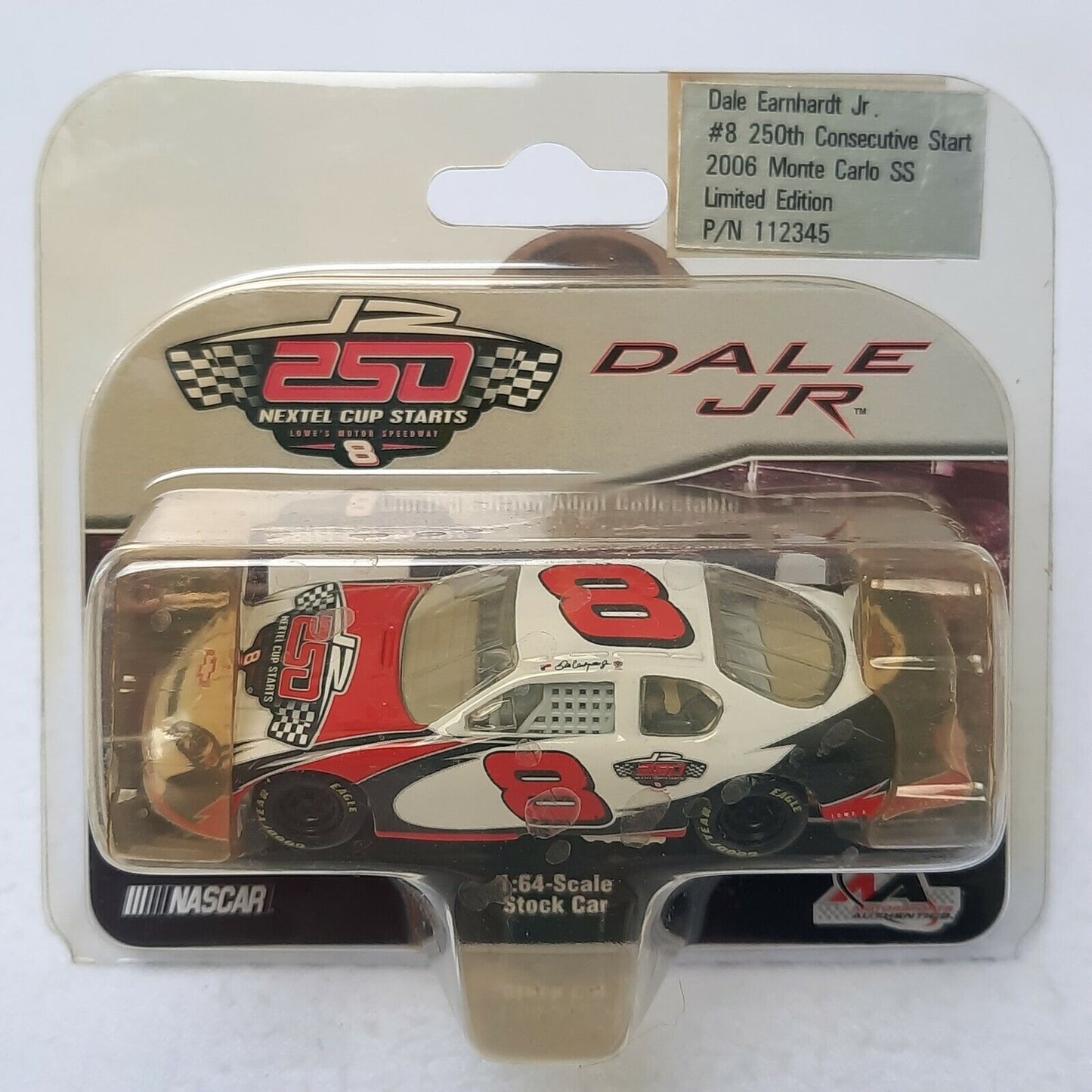 Dale Earnhardt Jr #8 250th Consecutive Start 2006 Monte Carlo SS 1/64 Limited.