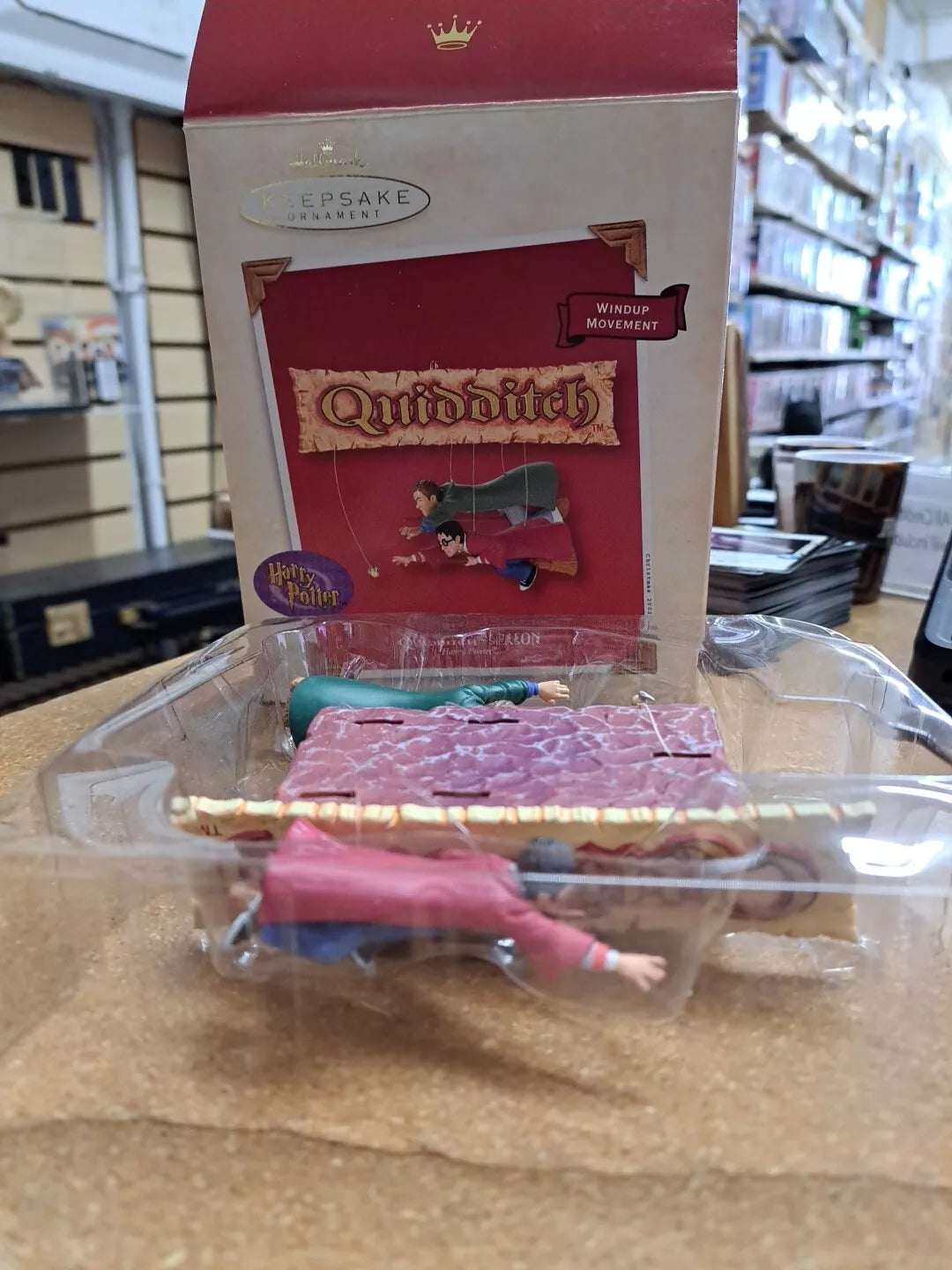 Harry Potter Quidditch Season Hallmark Keepsake Ornament 2002 Wind-up Movement