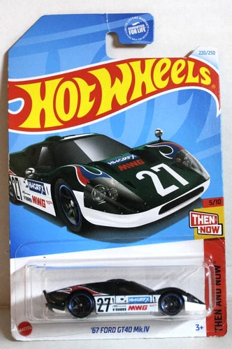 Hot Wheels 2024 Then and Now 5/10 '67 Ford GT40 Mk.IV 220/250 Dark Green