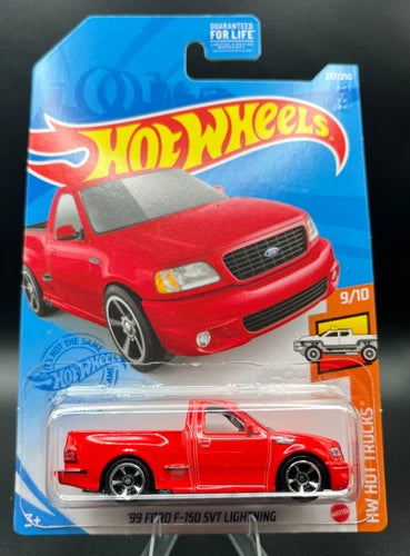Hot Wheels 2021 '99 Ford F-150 SVT Lightning Red
