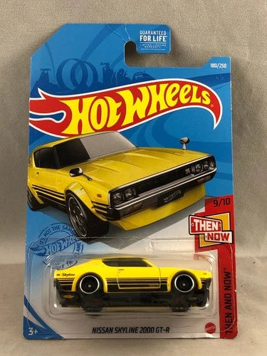 Hot Wheels Nissan Skyline 2000GT-R Yellow Then and Now 9/10 180/250