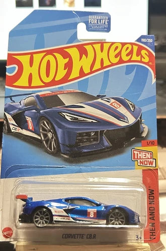 Hot Wheels Corvette C8.R 190/250 Then And Now 1/10 Blue