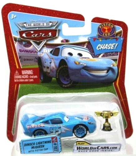 Disney Cars Dinoco Lightning McQueen w/ Piston Cup Chase