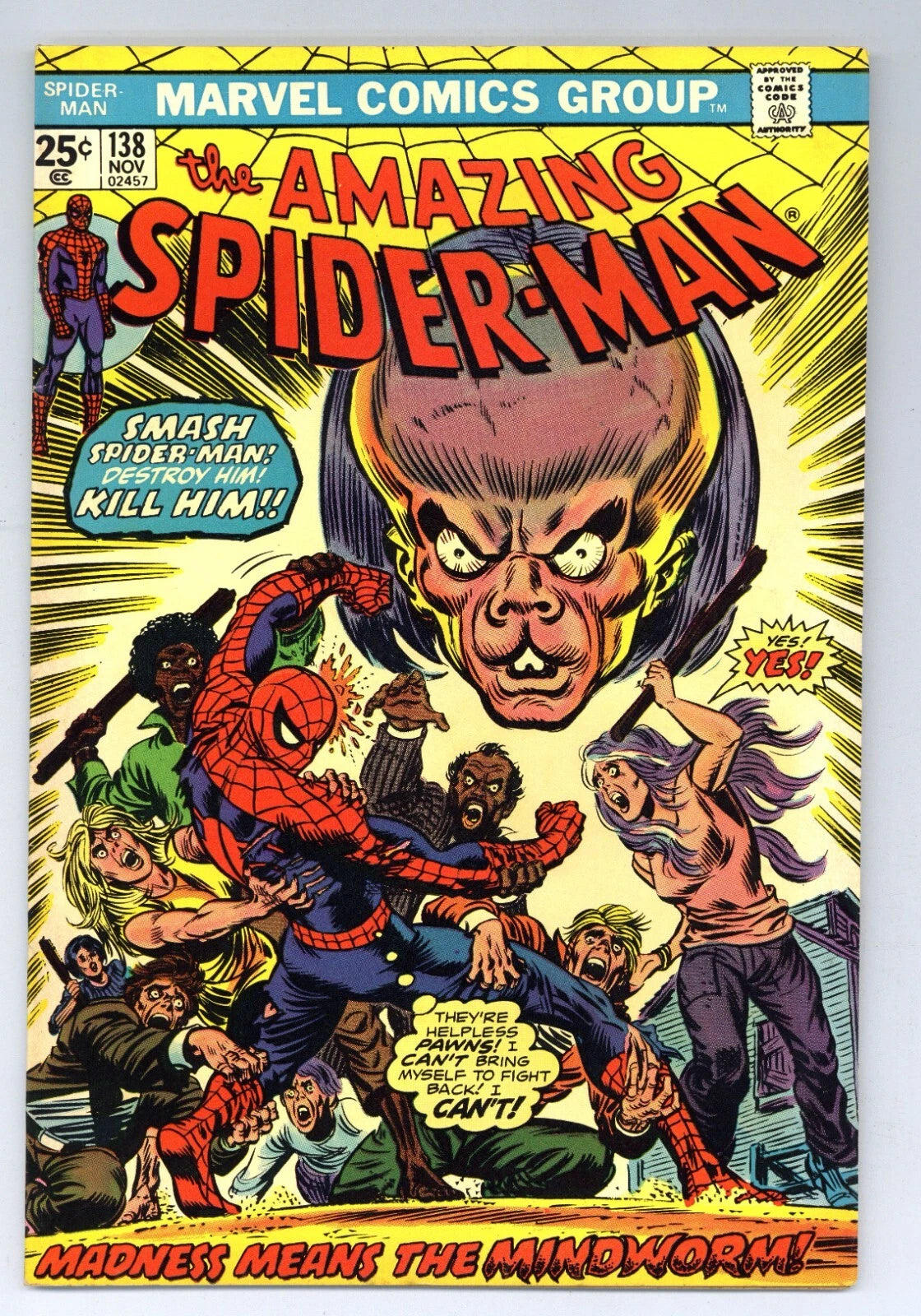 Amazing Spider-Man 138 (FVF/VF) Kane cover COMIC BOOK COVER 11"x17" Framed Poster Print