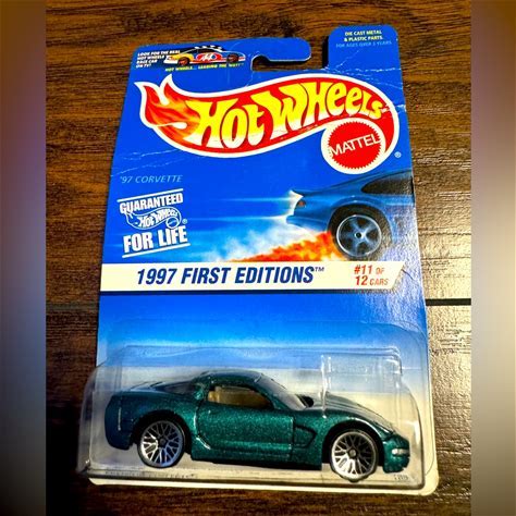 Hot Wheels Toys | Hot Wheels 1997 First Edition 97 Corvette 11/12 Green Metal Flakes Rare 90S