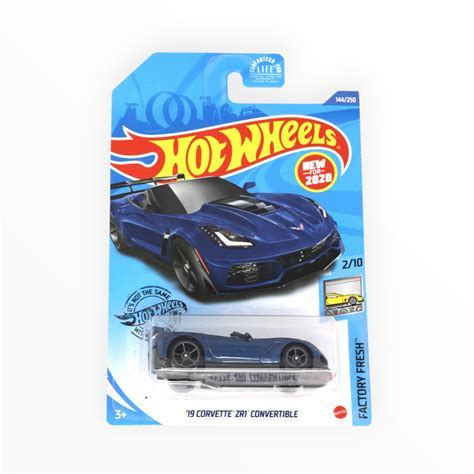 Hot Wheels Blue 2020 Corvette Factory Fresh 3/10 (2021) Toy Car 106/250