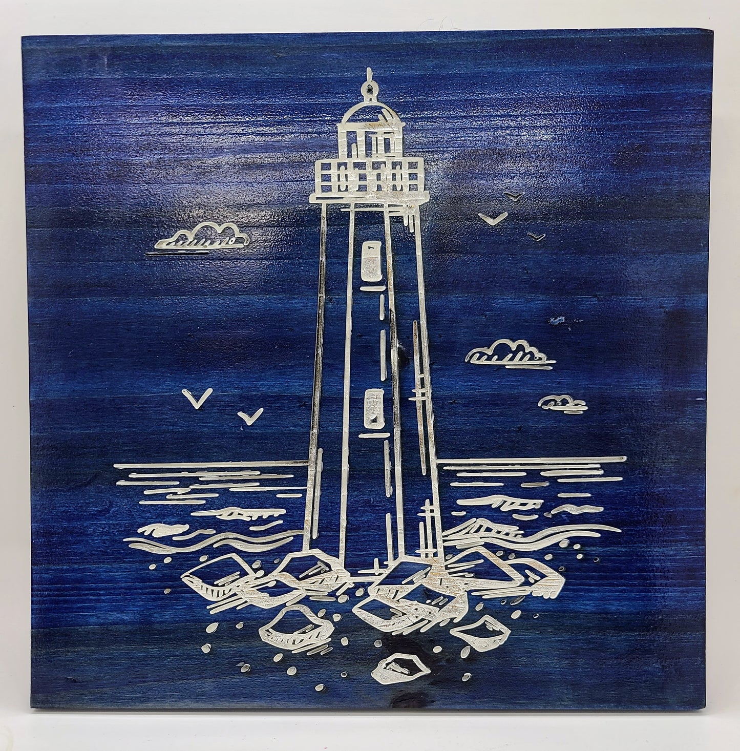 Lighthouse 10"x10" sign.