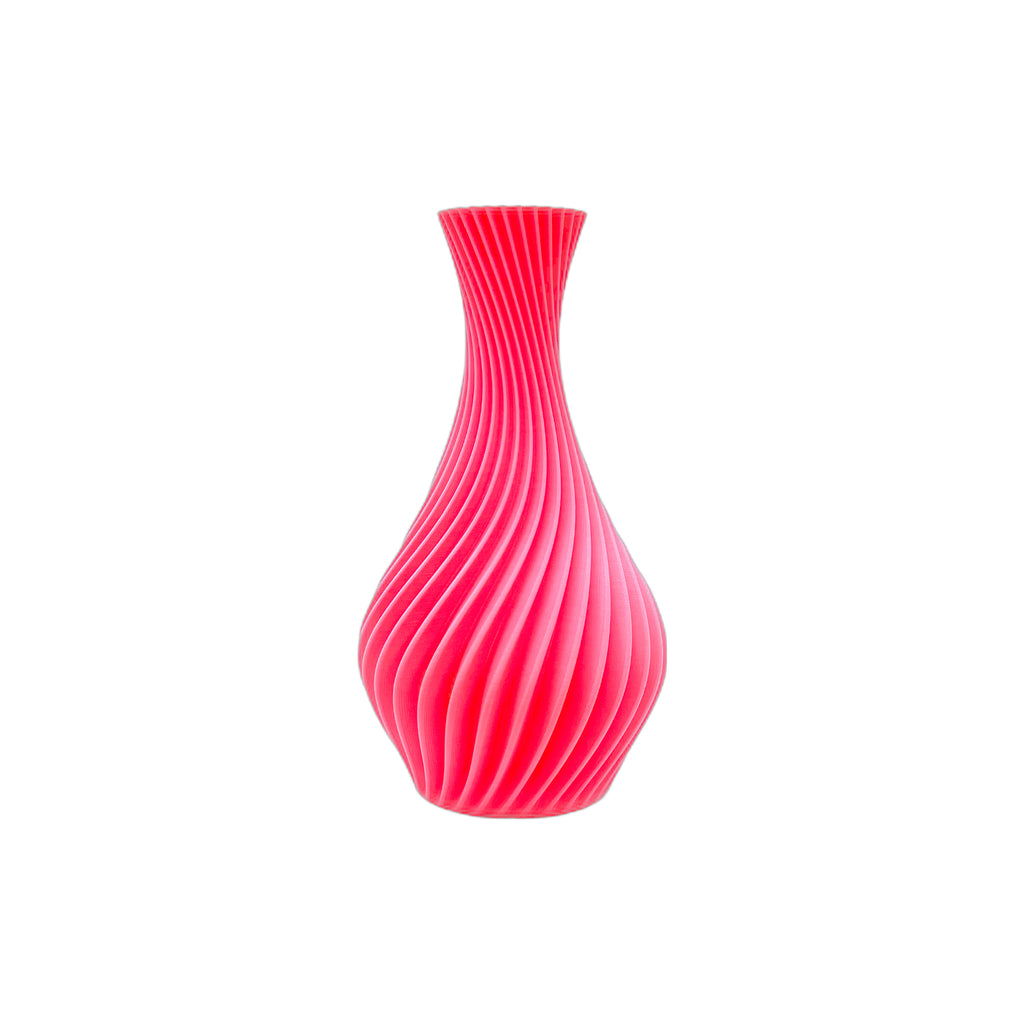 3D Printed 11" Spiral vase Pink (L)