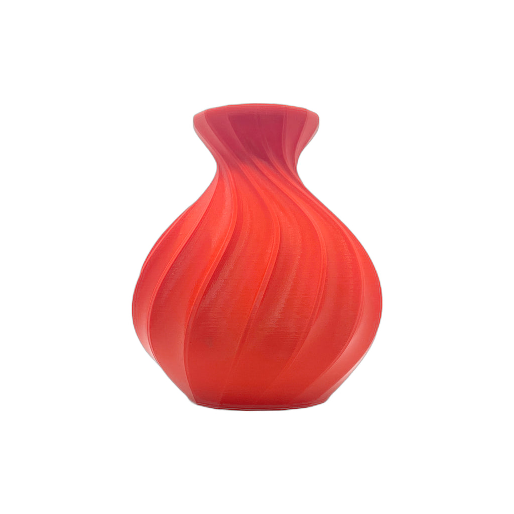 3D Printed 7” Spiral Balloon Vase Red (L)
