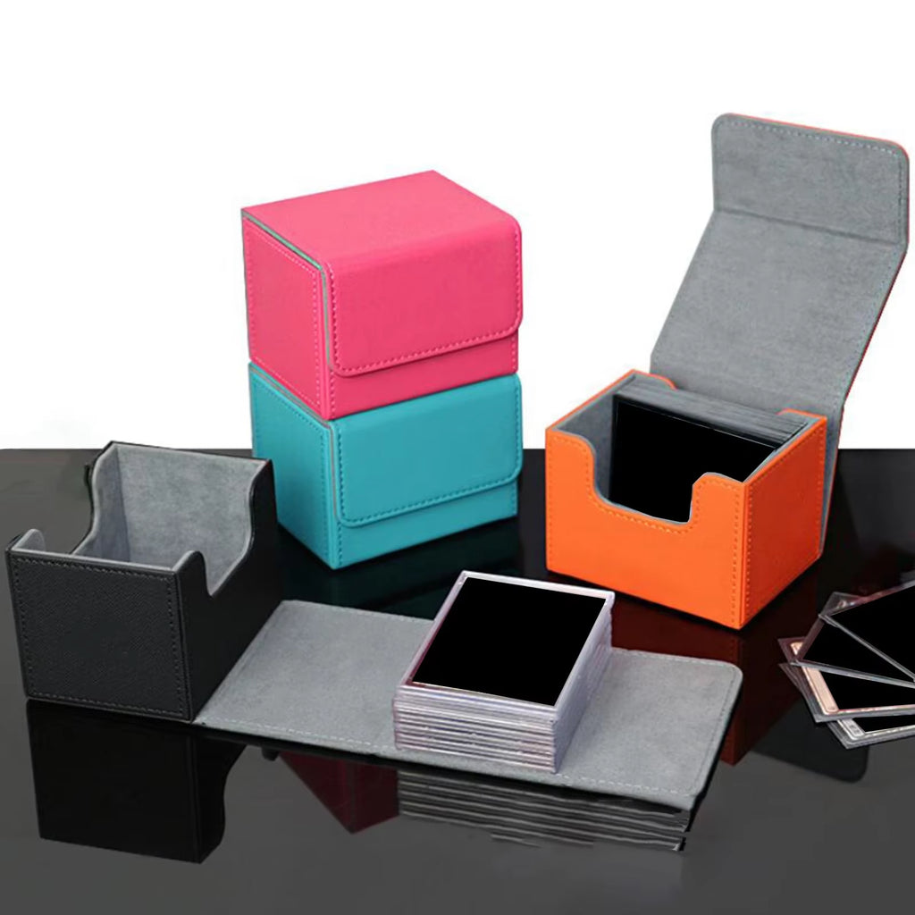 Card Deck Storage Box 35PT Top Loader Organiser Case Card Dividers Collectible Game Card Cases Tarot Deck Protectors Container