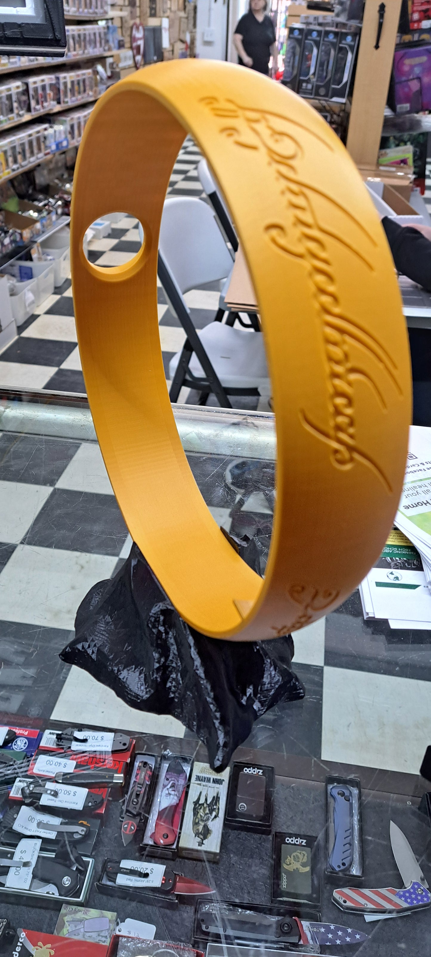 Lord of the Rings 3D Printed One Ring Wine Bottle Holder