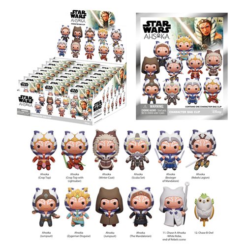 Star Wars Ahsoka 3D Foam Bag Clip.