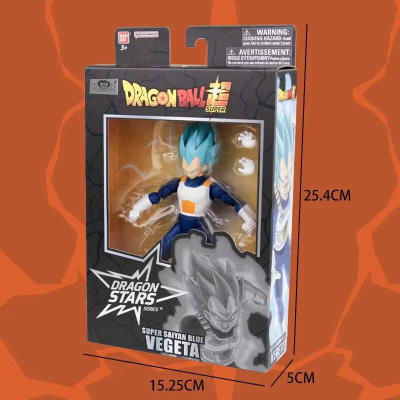 Seven Dragon Ball Blue Vegeta Anime Action Figure Spuer Saiyan Assembled Model Dragon Star 17CM PVC Mobile Desk Collection Toys