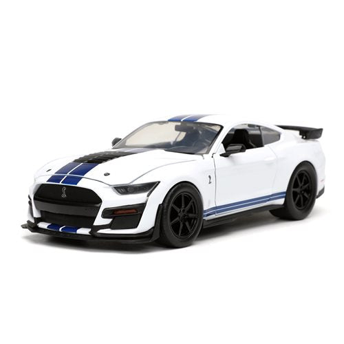 Bigtime Muscle 2020 Ford Mustang Shelby GT500 Glossy White 1:24 Scale Die-Cast Metal Vehicle.