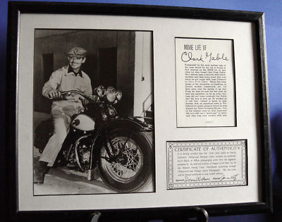 FRAMED CLARK GABLE PHOTOGRAPH FROM ORIGINAL NEGATIVE.