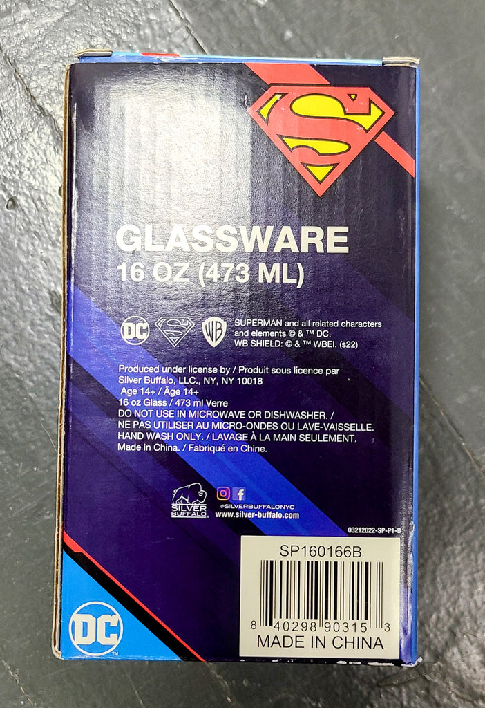 Superman Glassware.