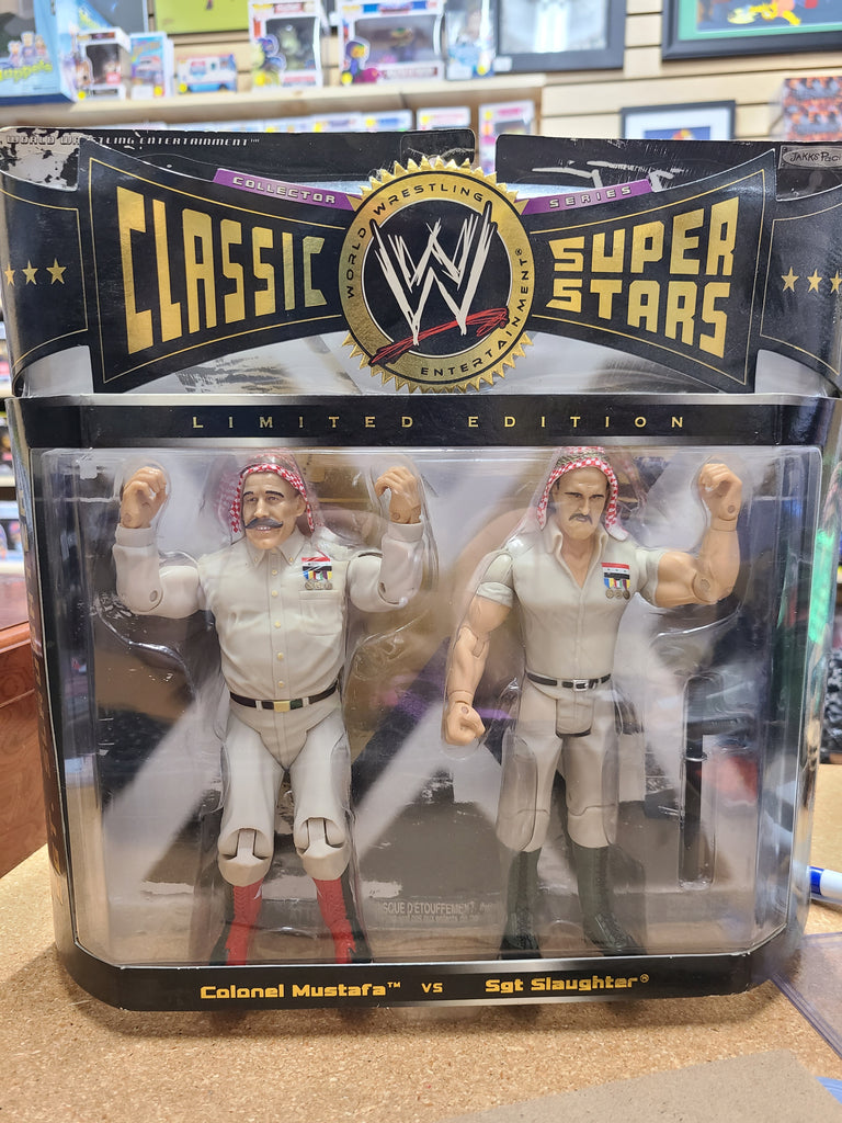 COLONEL MUSTAFA & SGT. SLAUGHTER 2-PACK WWE CLASSIC SUPERSTARS.