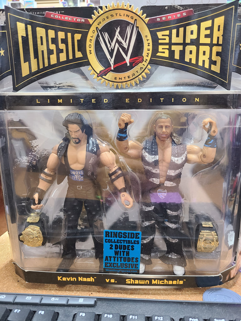 HBK SHAWN MICHAELS & DIESEL RINGSIDE EXCLUSIVE 2-PACK WWE CLASSIC SUPERSTARS NEW.