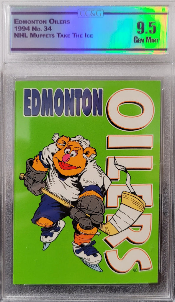 Muppets NHL Oilers 1994 No. 34 Graded 9.5.