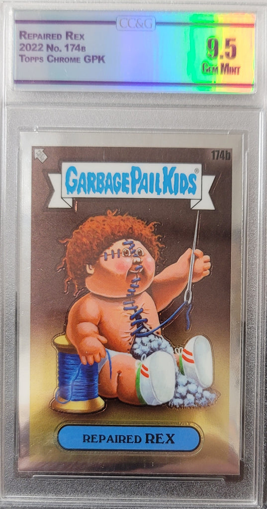The Graded 9.5 Repaired Rex 2022 176b GPK Card.