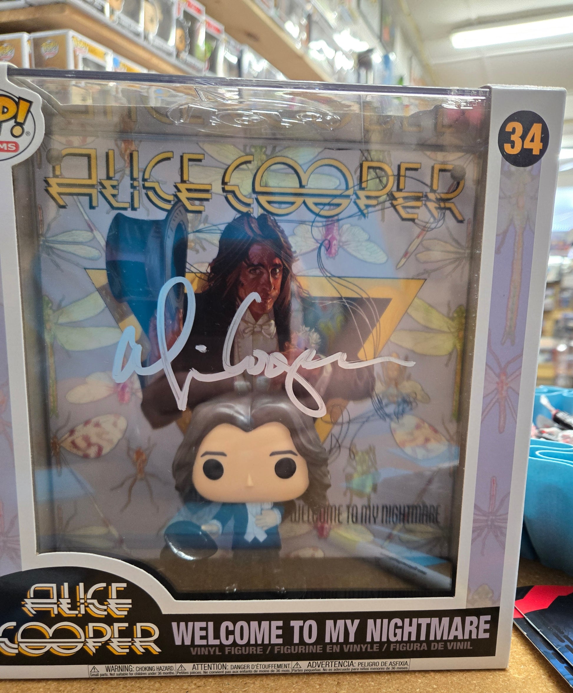 Alice Cooper Funko 34 Autographed..