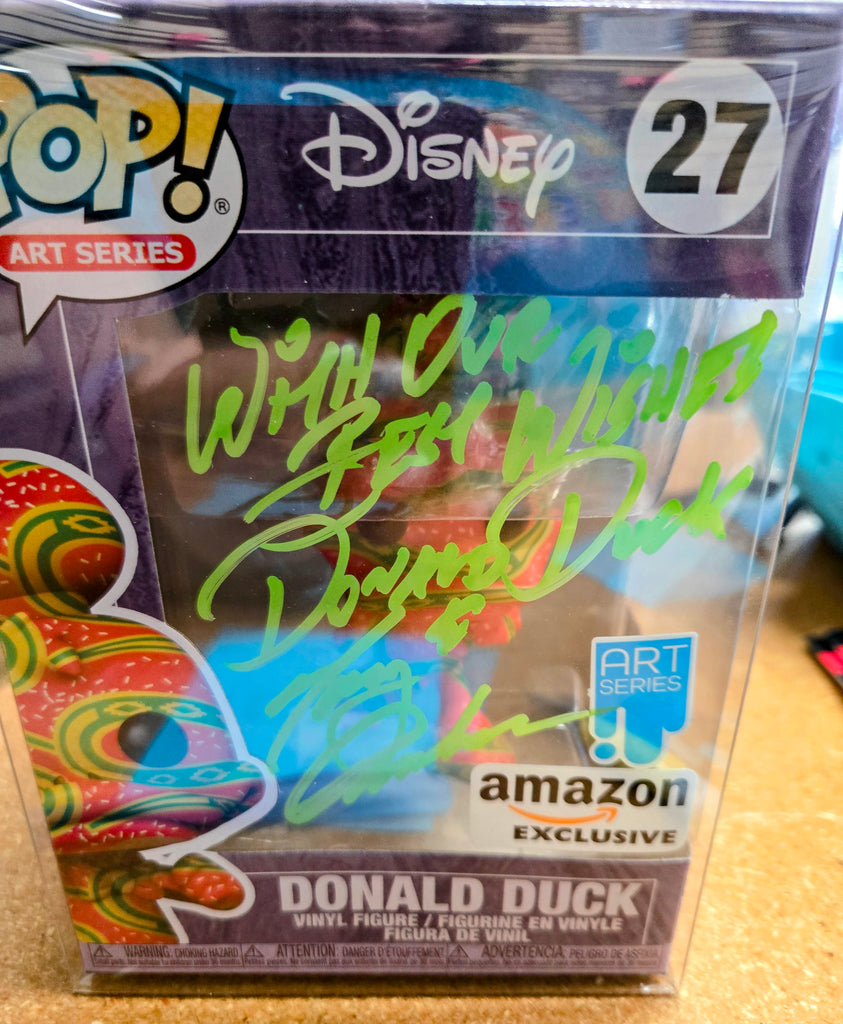 Donald Duck Funko 27 - Signed by Tony Anselmo.