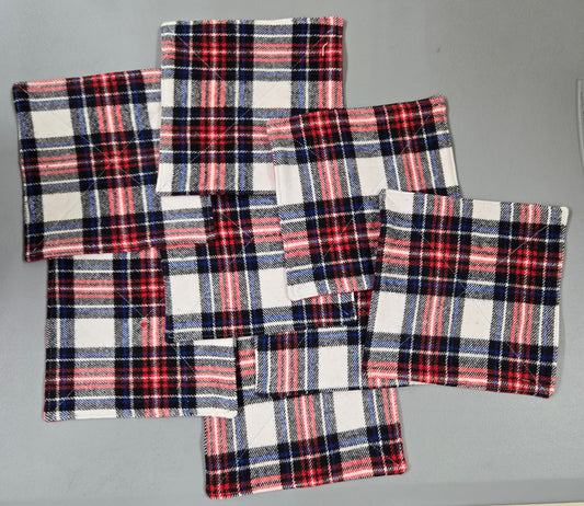 Paperless Napkin - Plaid Set of 8