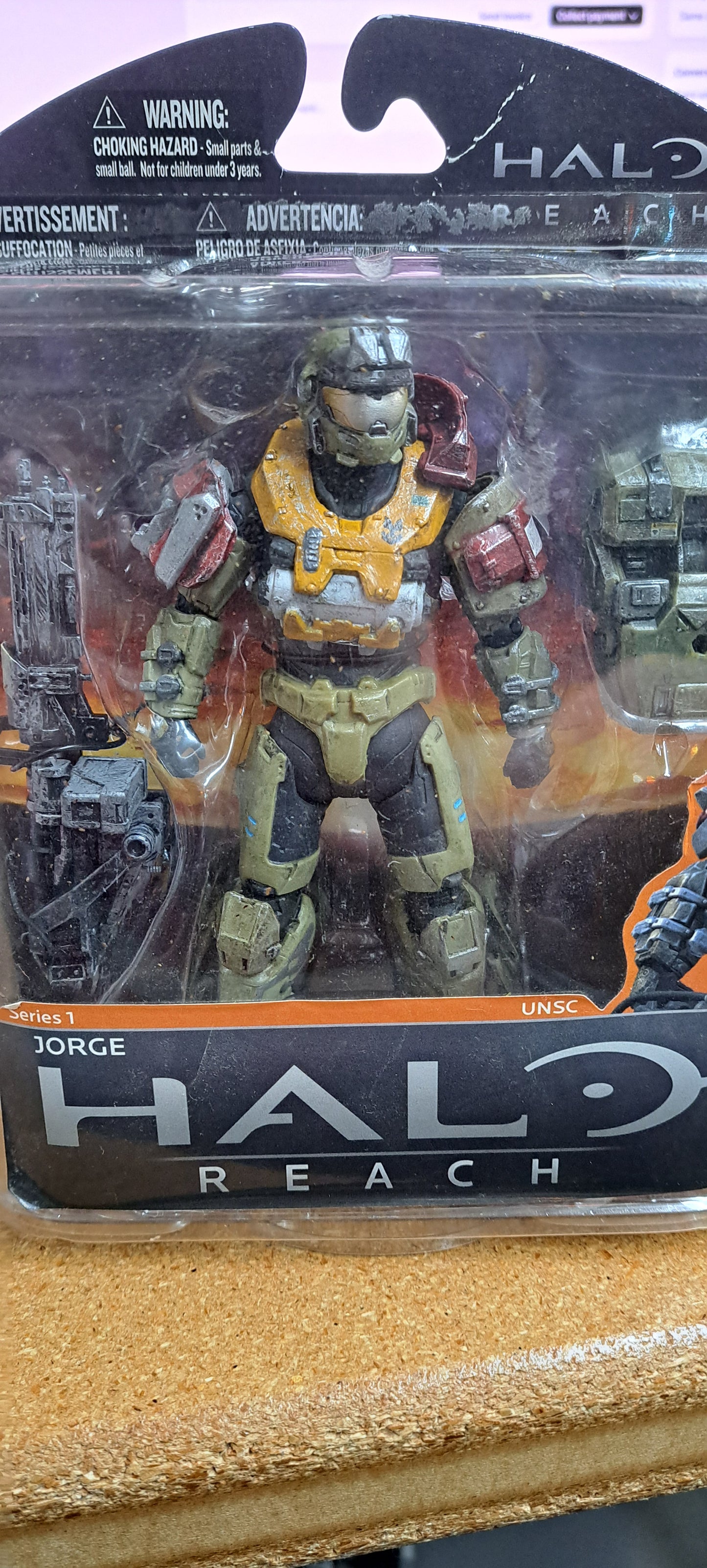 Halo Reach Jorge Action Figure Series 1 Mcfarlane Toys *Bubble Separating*