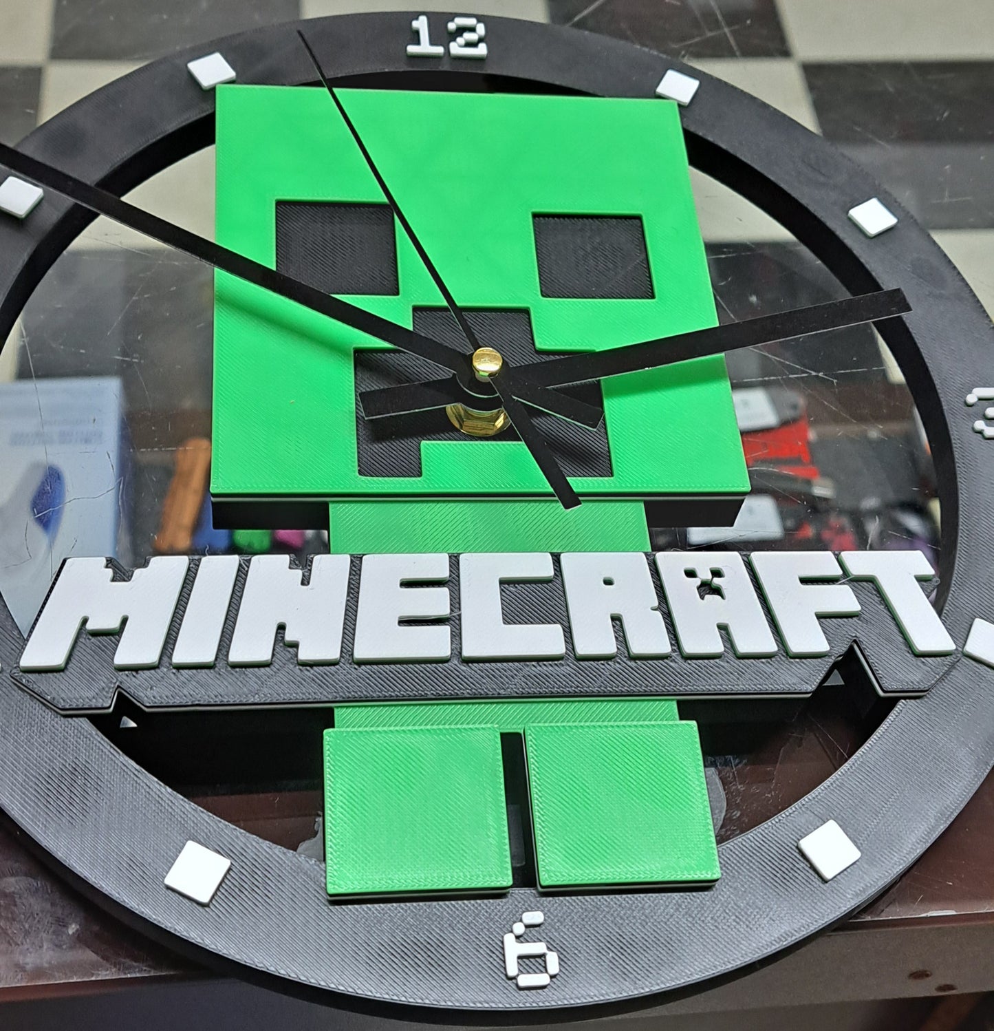 3D Printed Minecraft Wall Clock