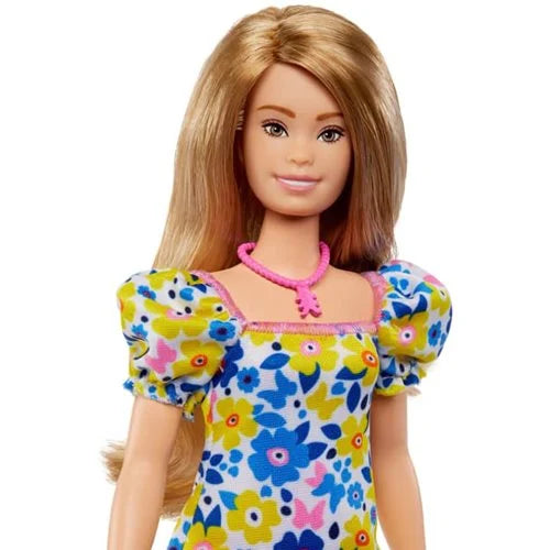 Barbie Fashionista Doll #208 with Floral Babydoll Dress.