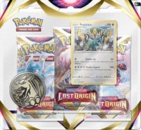 Regigigias Lost Origin 3 Pack Blisters - Mint 9 Graded Pokémon Promo.