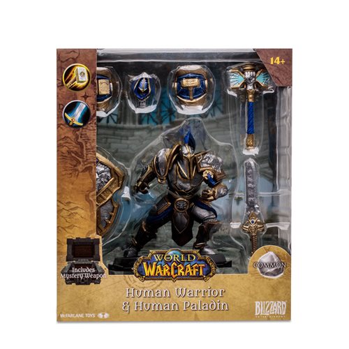 World of Warcraft Wave 1 1:12 Figure - Human Warrior & Human Paladin Common.