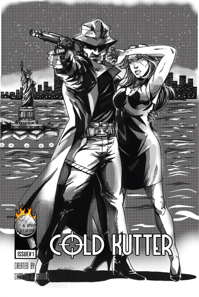 Cold Kutter #1 Cover B - Signed by Charles Morgan.