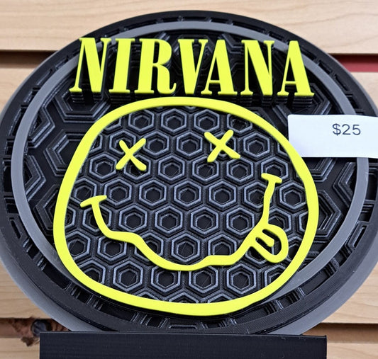 Nirvana Logo 3D Printed Dimensional Mosaic