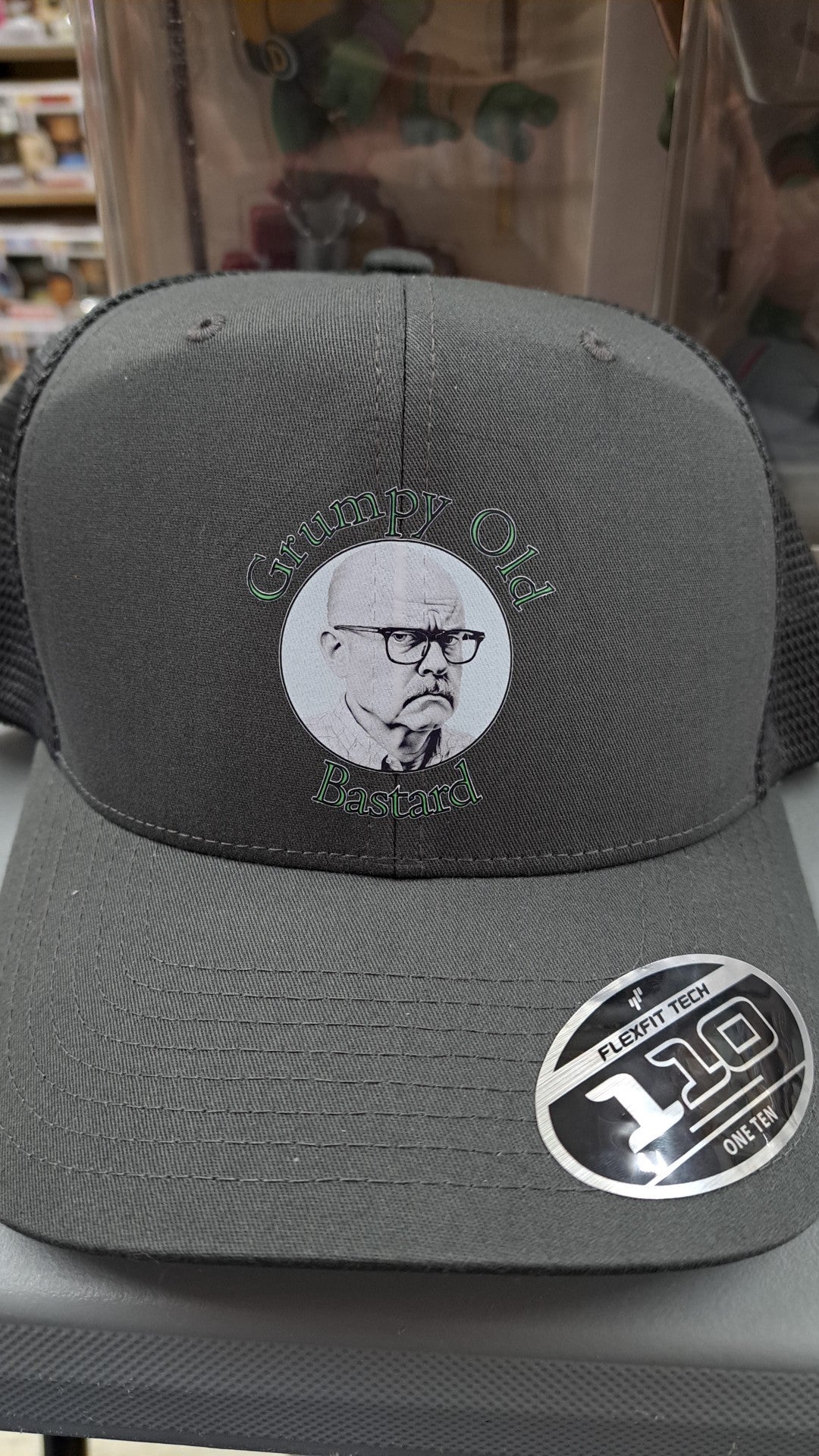 Grumpy Old Bastard Flex Fit Hat with Snap Closure