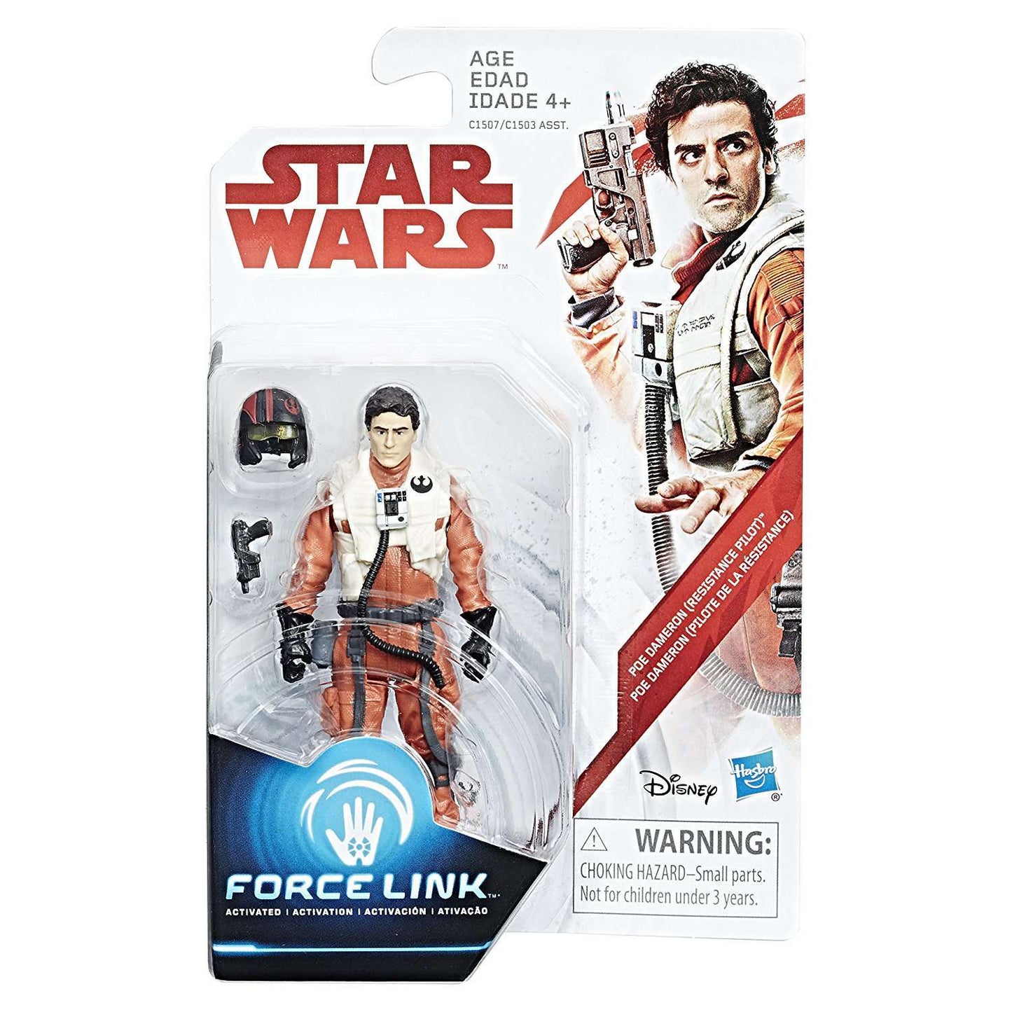 Star Wars Poe Dameron (Resistance Pilot) Force Link Figure