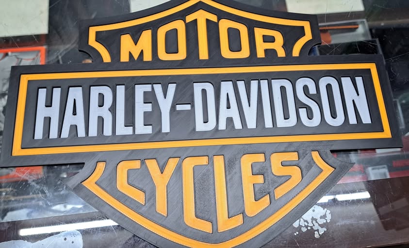 3D Printed Harley Davidson Wall Art