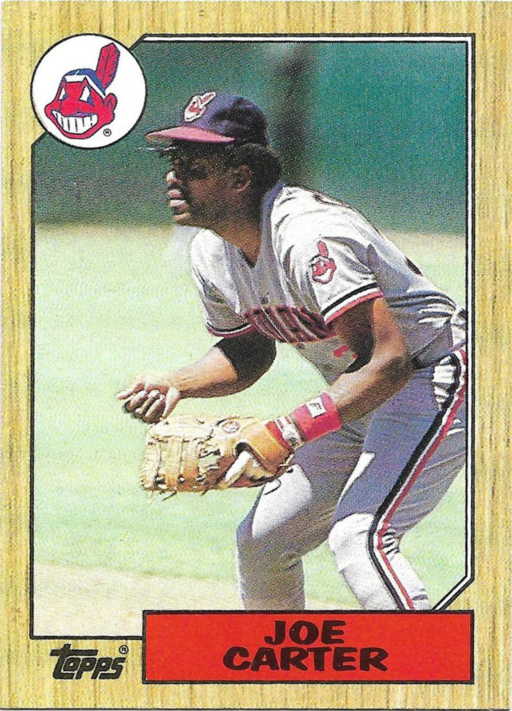 Joe Carter 1987 Topps #220 Cleveland Indians Baseball Card.
