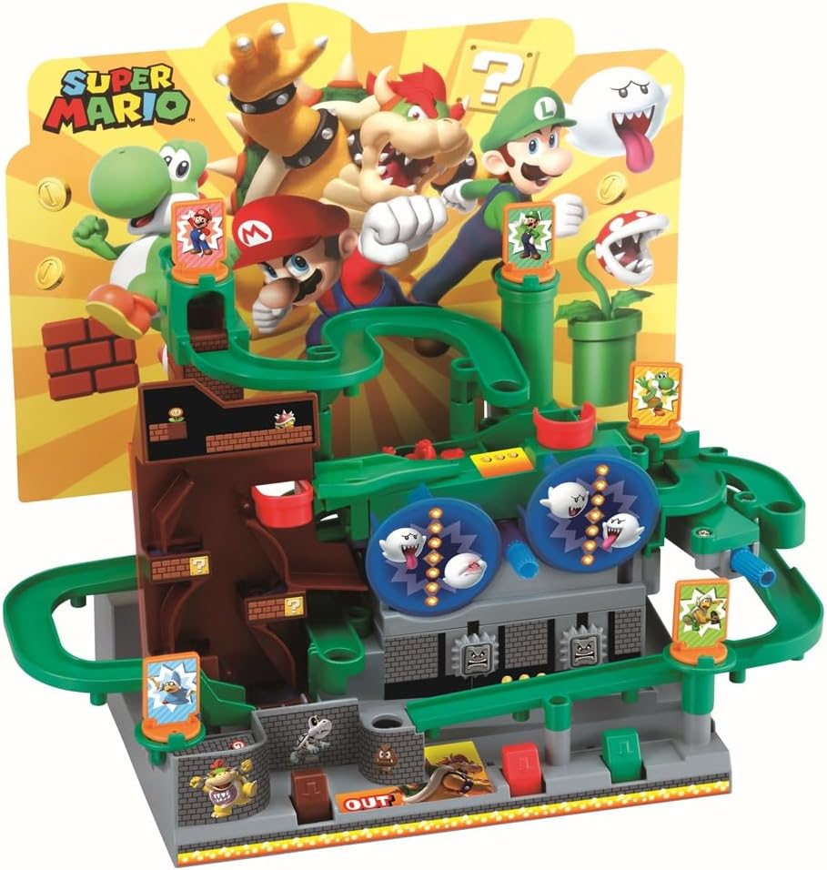Super Mario Adventure Game DX - Tabletop Skill and Action Game with Collectible Action Figures